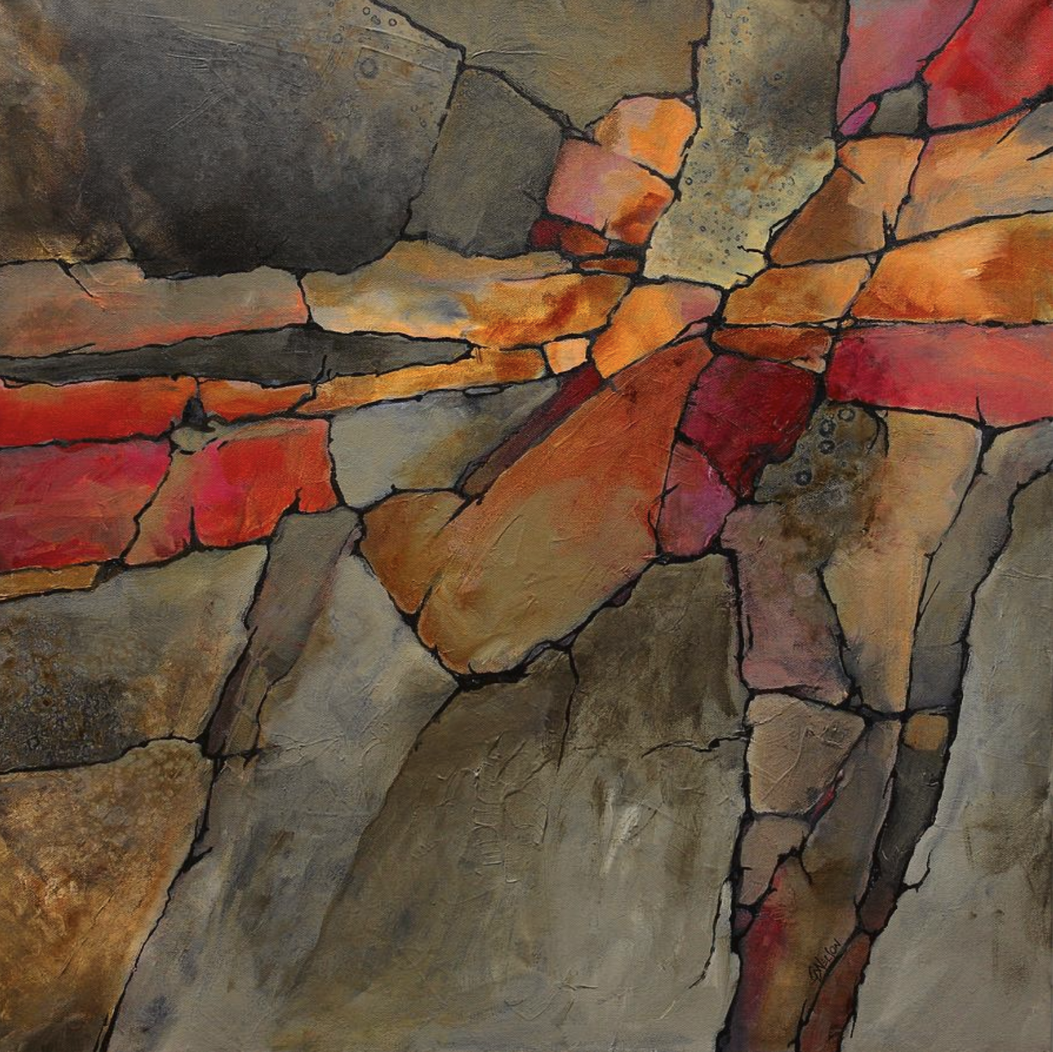 CAROL NELSON FINE ART BLOG: Geologic Abstract Fine Art Print "Rainbow