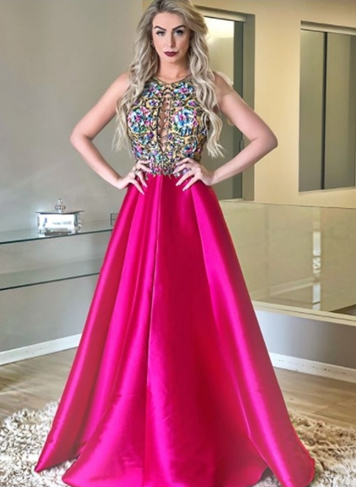 vestido de formatura pink