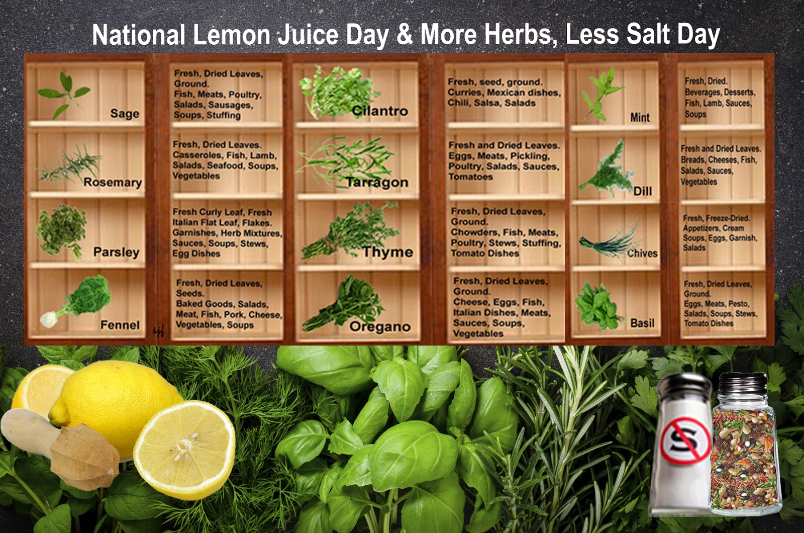 Dietitians Online Blog August 29, More Herbs, Less Salt Day and