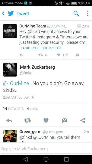 Akun Twitter dan Pinterest Milik Mark Zuckerberg Telah Dihack