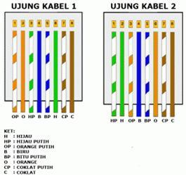 Urutan warna kabel lan cross