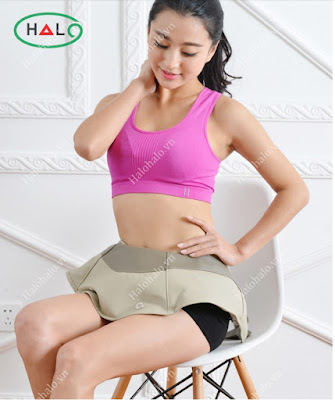 Dùng đai massage vai gáy đa năng Olekin cho vòng eo thon gọn Máy massage giảm đau Olekin