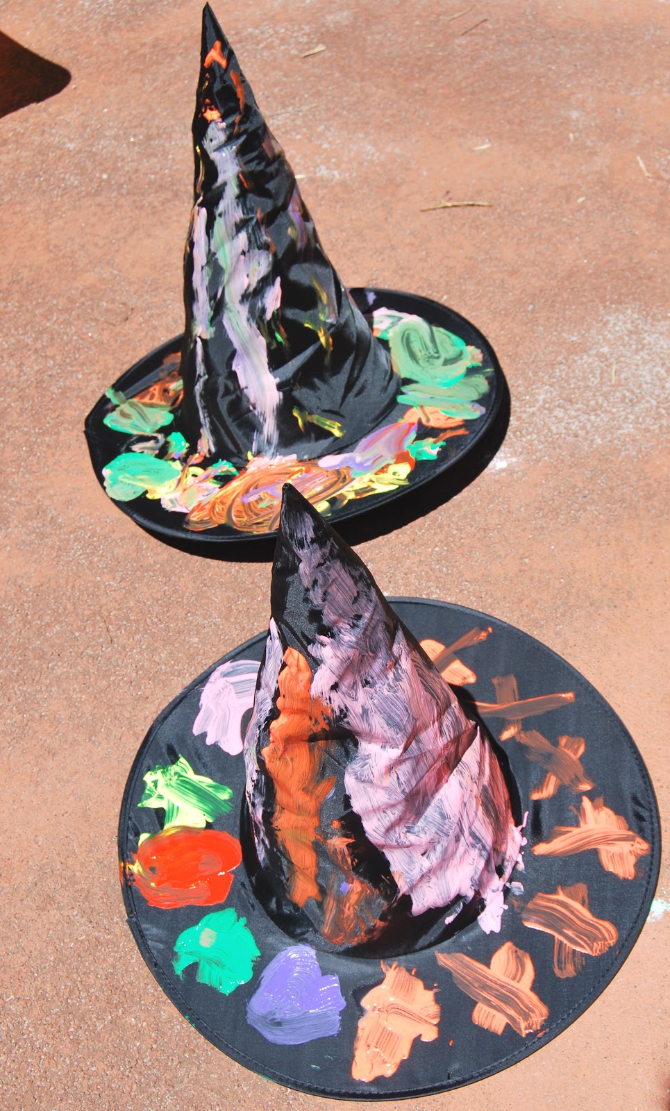 A Little Learning For Two: Painted Witches Hats