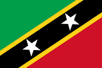 Logo Gambar Bendera Negara Saint Kitts dan Nevis PNG JPG ukuran 200 px