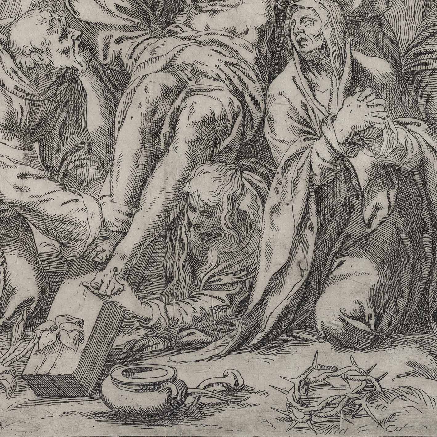 Prints and Principles: Orazio Farinati's etching, “Descent from the ...