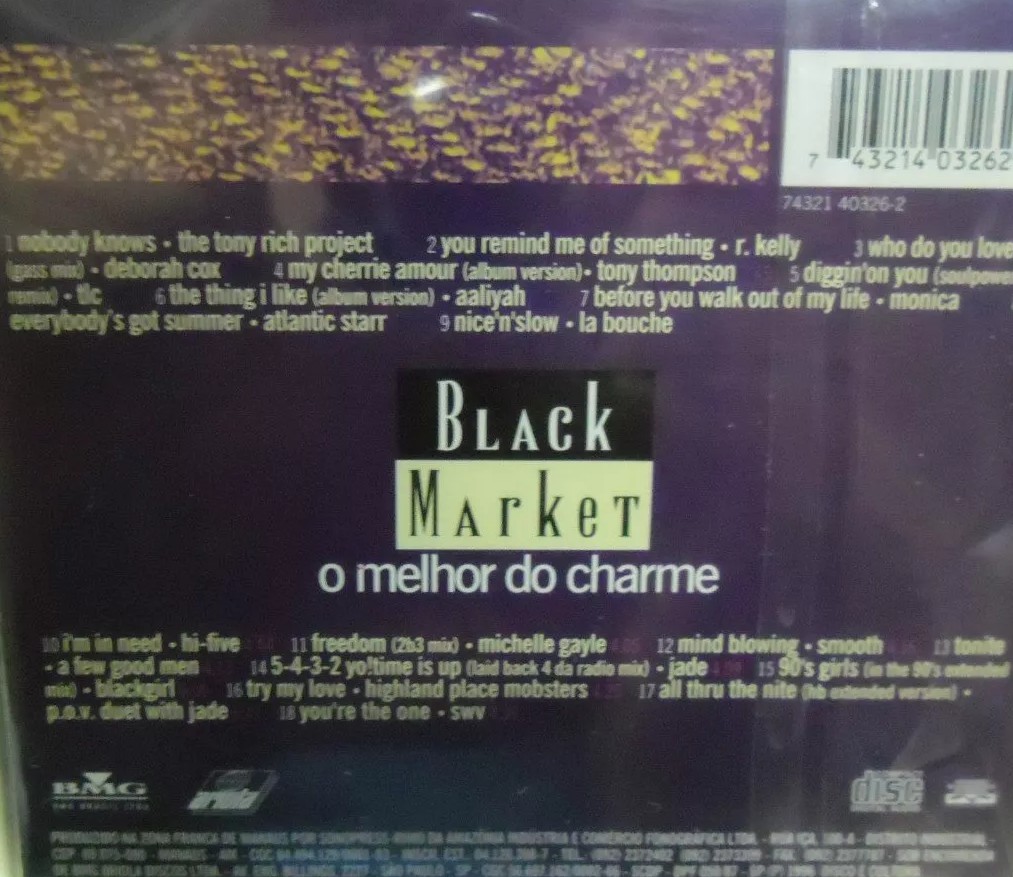 Black Market (O Melhor Do Charme) (CD - 1996) VERSO