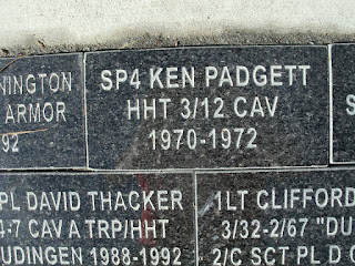 SP4 Ken Padgett paver at 3AD Memorial