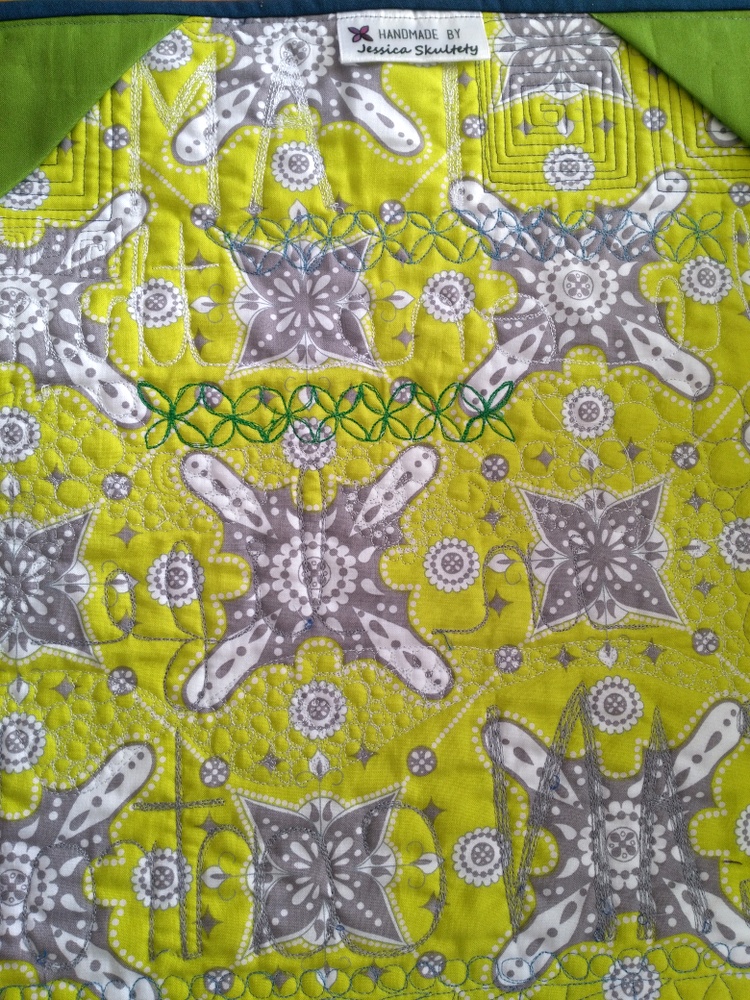 Quilty Habit "What Burr Said" A Hamilton Mini Wholecloth Quilt