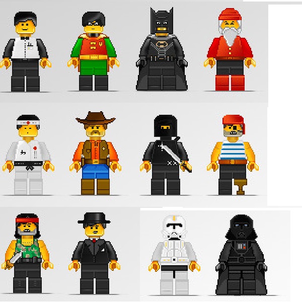 LEGO CHARACTER ILLUSTRATIONS FREE VECTOR
