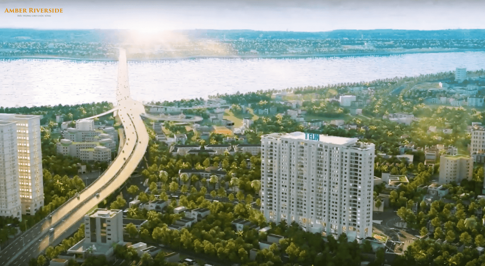 Toàn cảnh sông Hồng khi nhìn từ dự án Amber Riverside Toàn cảnh sông Hồng khi nhìn từ dự án Amber Riverside
