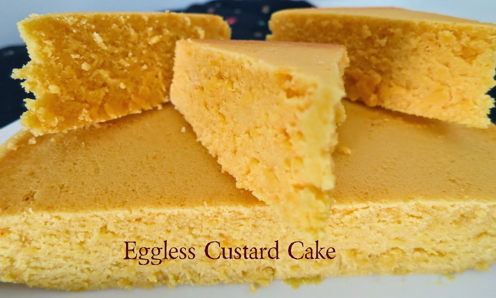 Simply Delicious Eggless Custard Powder Cake
