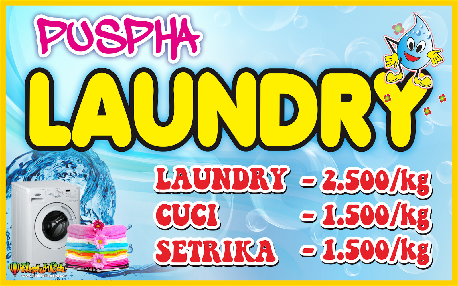 Desain Spanduk/Banner Laundry File Cdr | Omah Corel