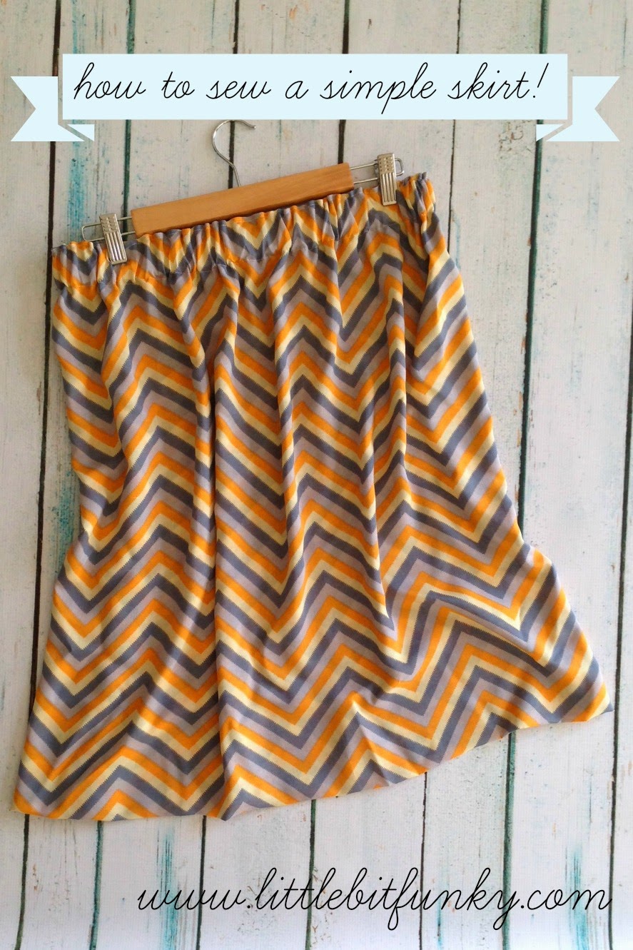 Little Bit Funky: How to sew a simple skirt! {a project for the weekend}