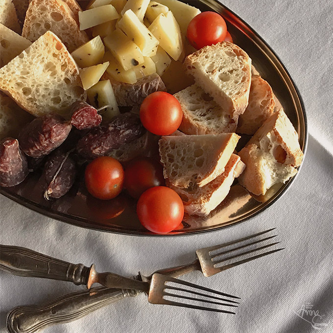 Trueffel-Pecorino und Salcicce Trueffel-Pecorino und Salcicce