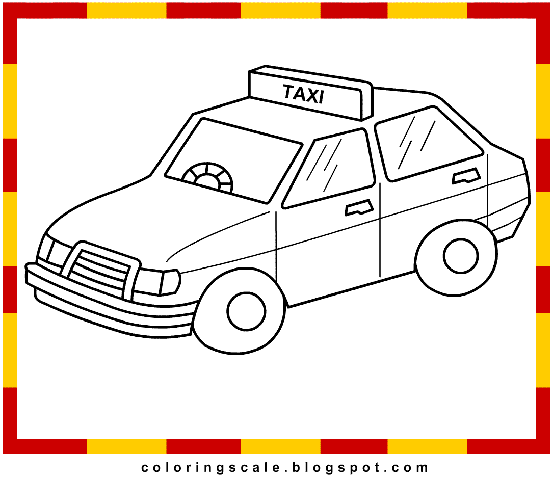 taxi cab coloring pages - photo #11