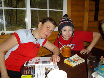 Rex and Mom at breakfast