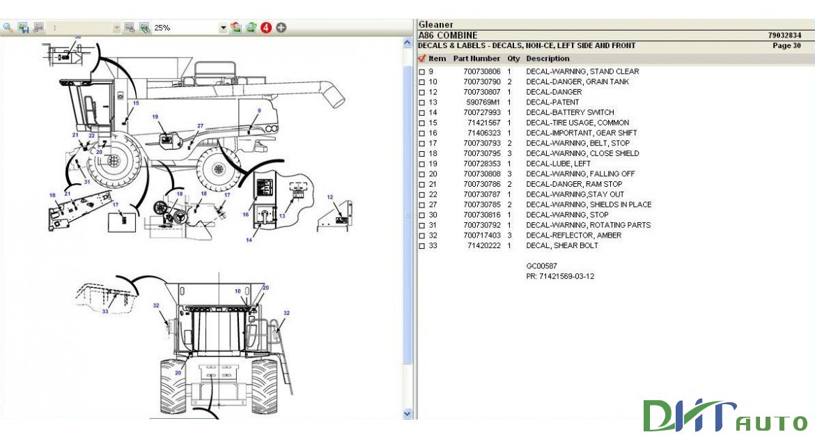 GLEANER SPARE PARTS + REPAIR UPDATE 10.2015 - Automotive Library