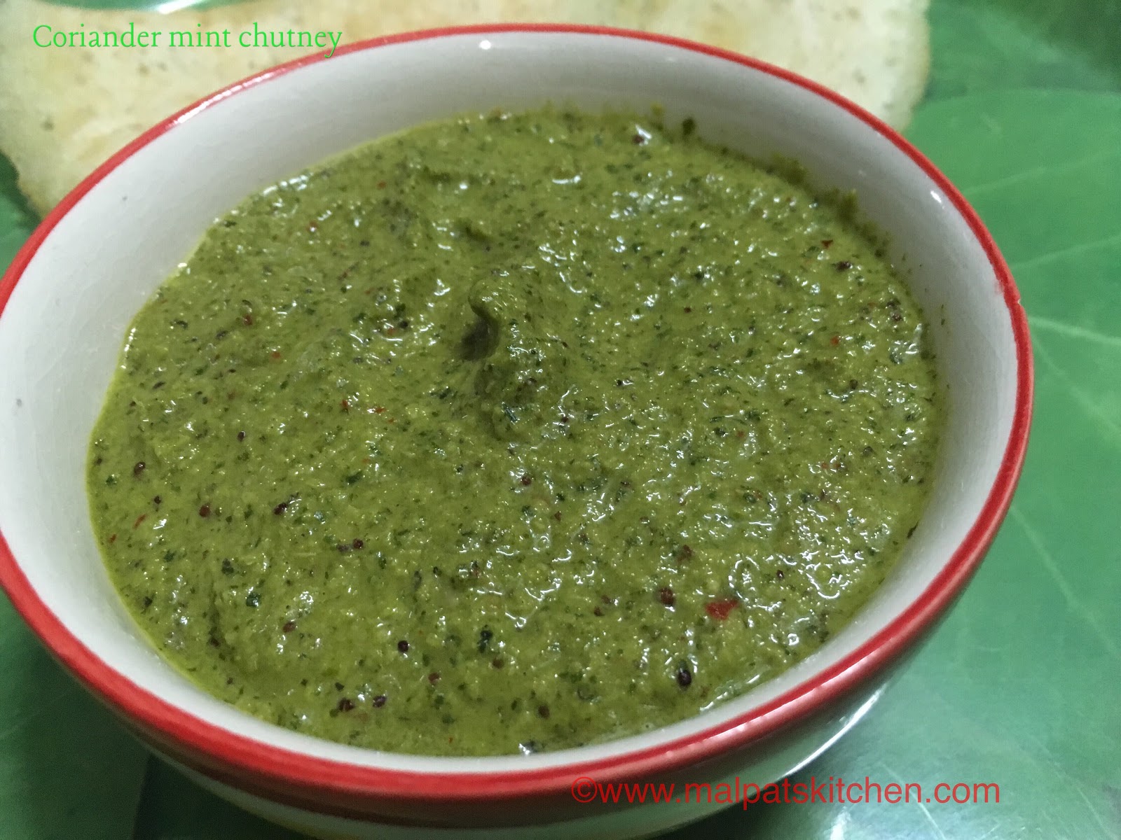 CORIANDERMINT CHUTNEY, how to make cilantromint chutney Malpats Kitchen