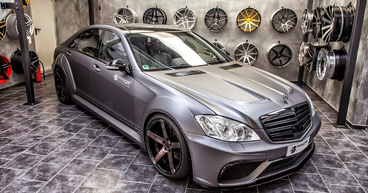 Черный матовый Мерседес w221