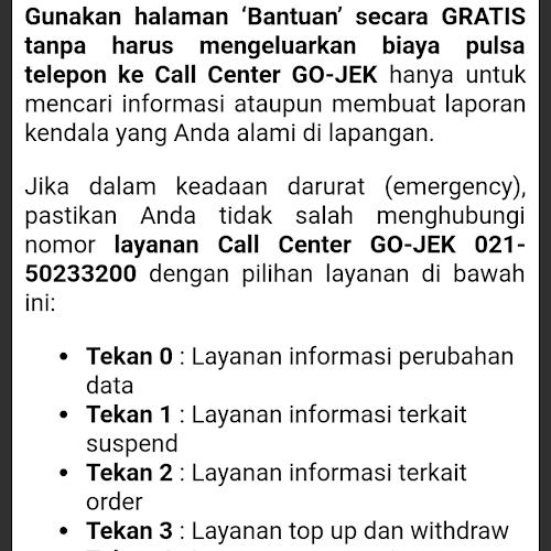 Berapa Nomor Call Center Gojek Driver Info Gojek Driver Paling Update Dan Terpercaya