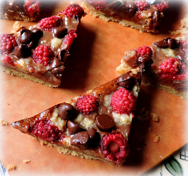 Chocolate Raspberry Pie Bars