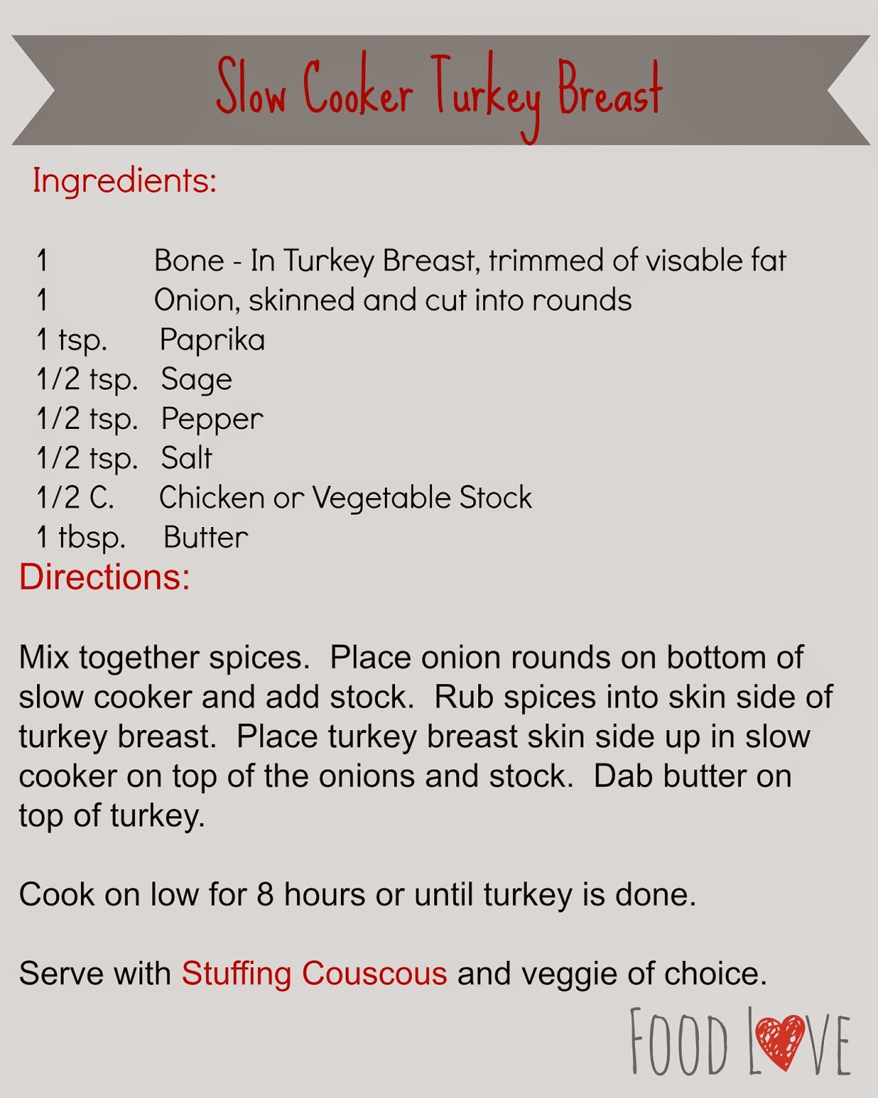 Food Love Weeknight Turkey Dinner