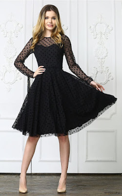 Vestido Negro Manga Larga Vestido Negro Manga Larga