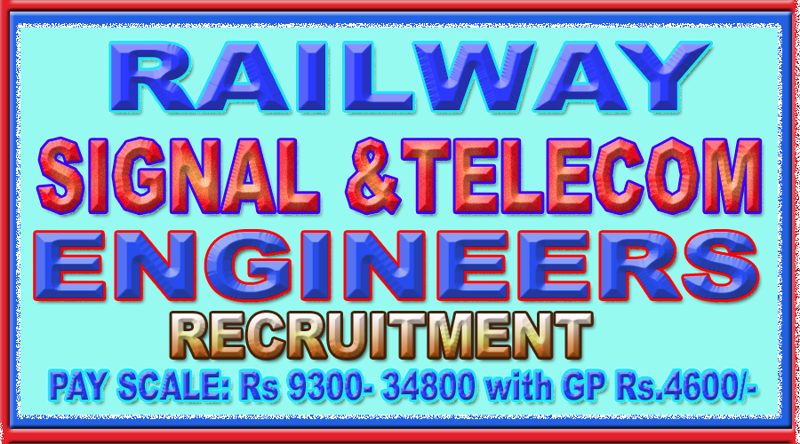 SIGNAL AND ENGINEER JOBS IN RAILWAY