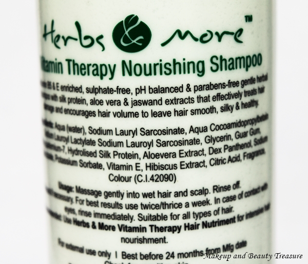 Makeup and Beauty Treasure Herbs & More Vitamin Therapy Nourishing
