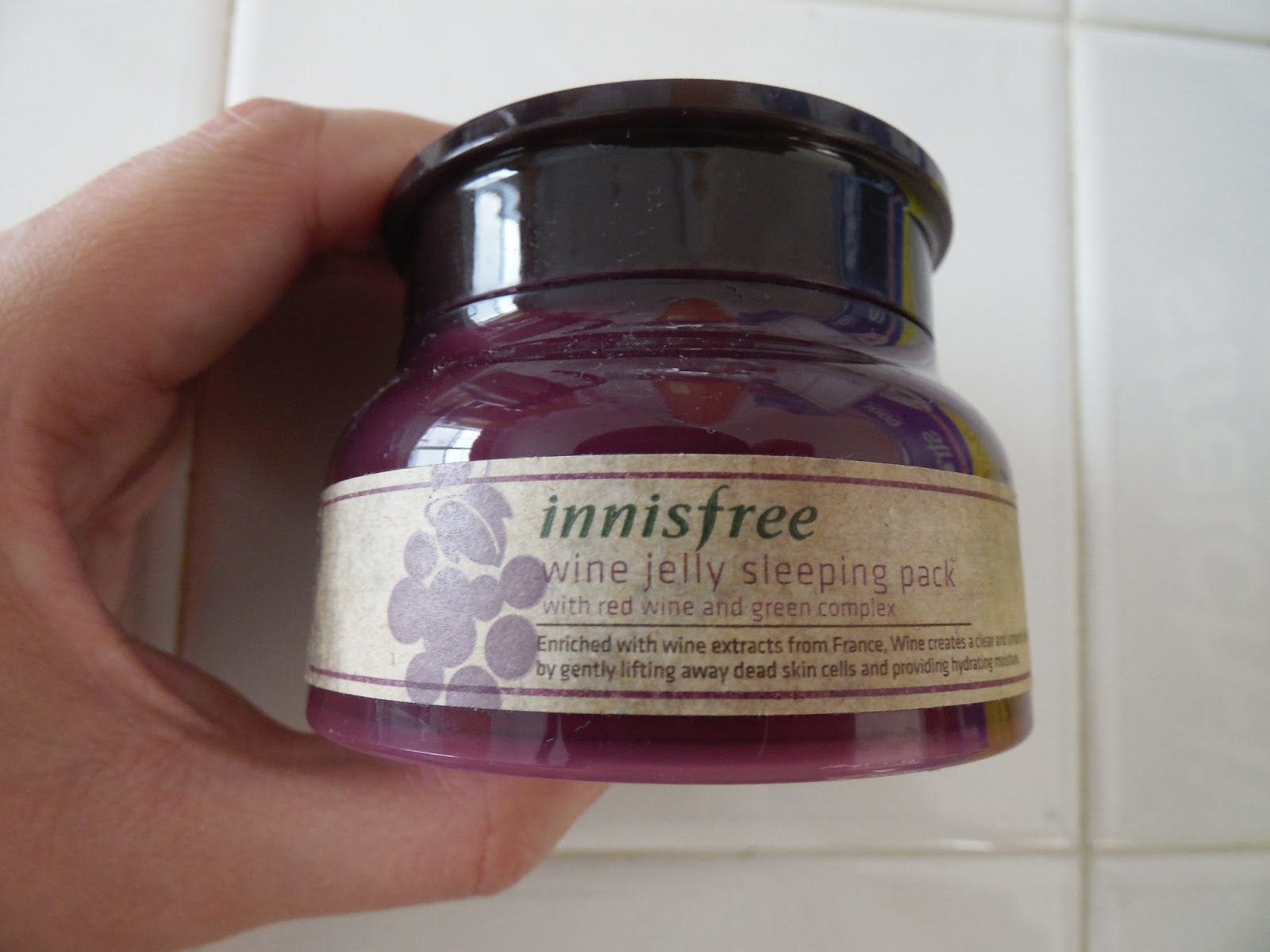 Review Innisfree Wine Jelly Sleeping Pack (Mask) The Graduate Gal