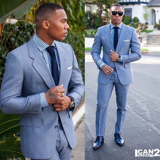 terno azul camisa branca