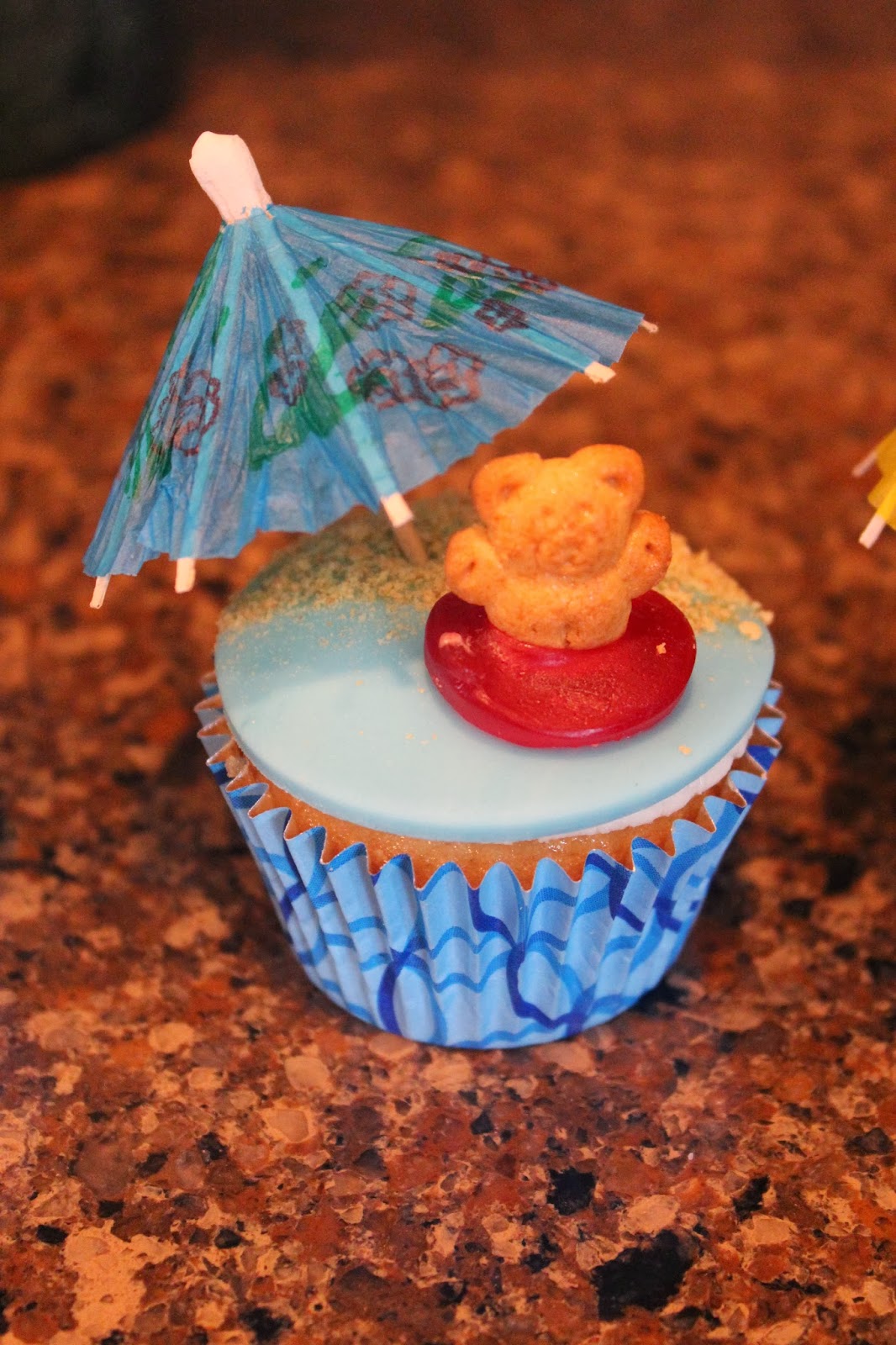 Icing on My Cake Beach theme cupcakes