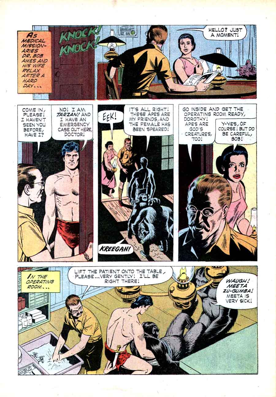 Russ Manning silver age 1960s gold key comic book page - Tarzan #154