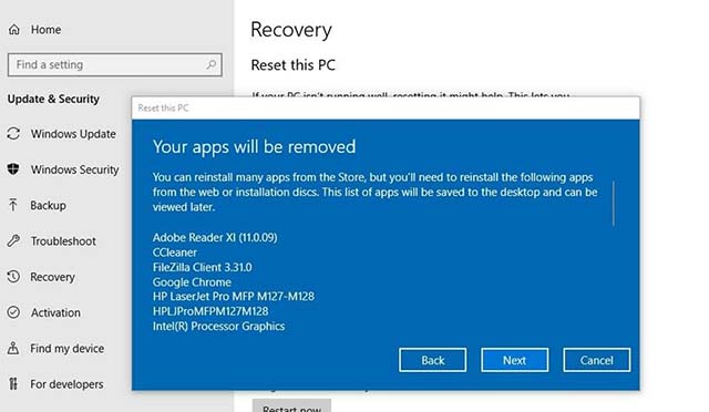 Cara Aman Reset Windows 10 Versi 1803 Tanpa Menghapus File Pribadi Cara Aman Reset Windows 10 Versi 1803 Tanpa Menghapus File Pribadi