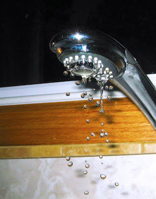 Water Droplet photo setup, light, tripod, faucet