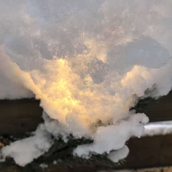 snö, ljusslinga snö, ljusslinga