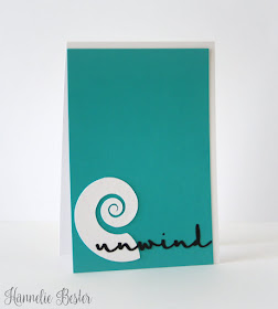 unwind : beach inspired card