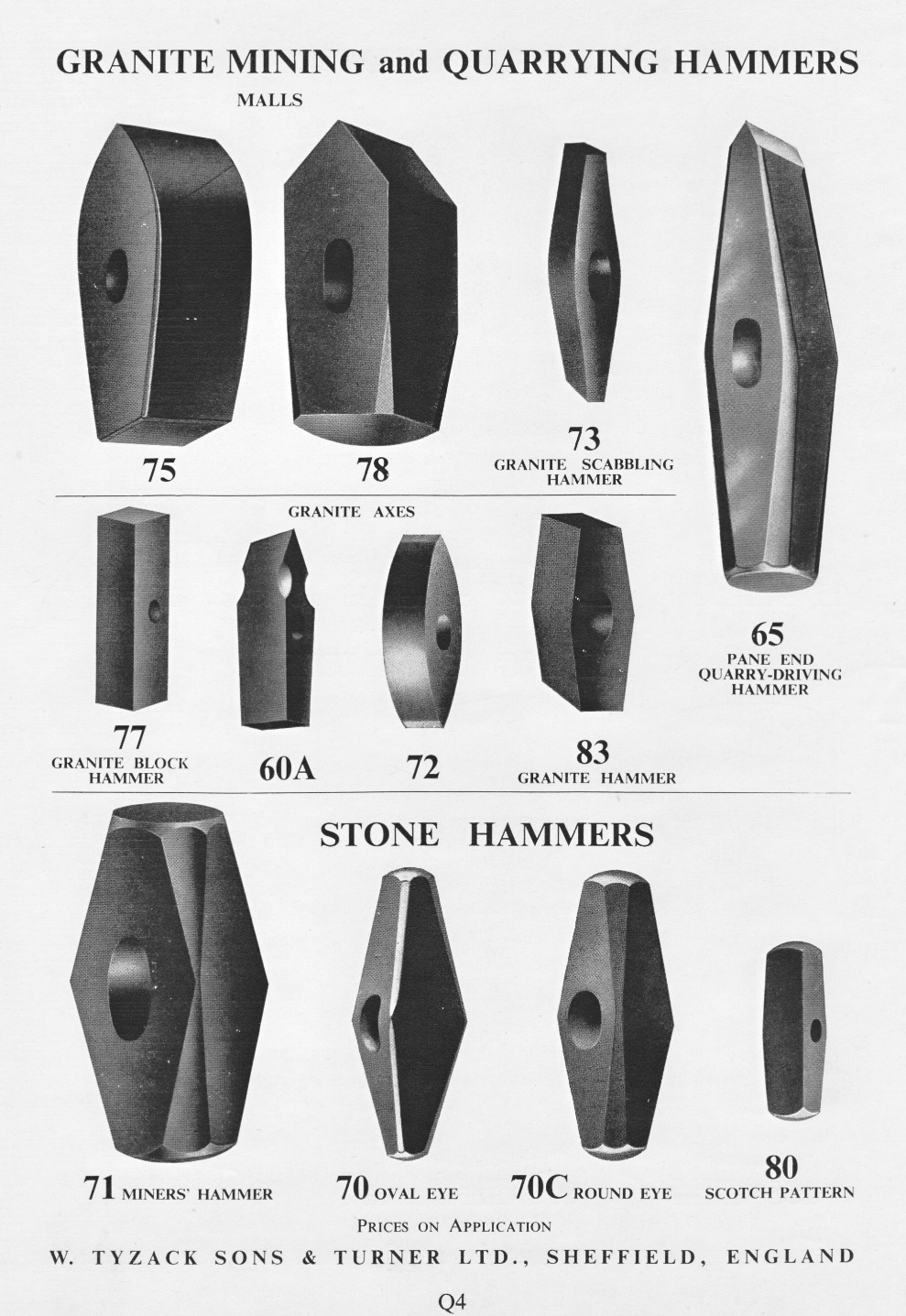 Trowel and Masonry Tool Collector Resource History of W. Tyzack, Sons