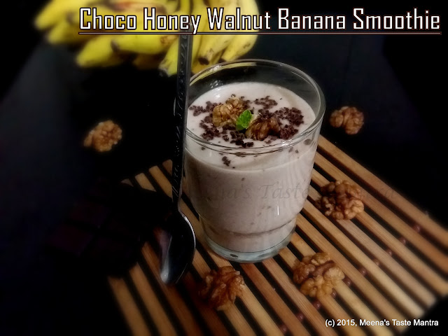 Choco Honey Walnut Banana Smoothie 