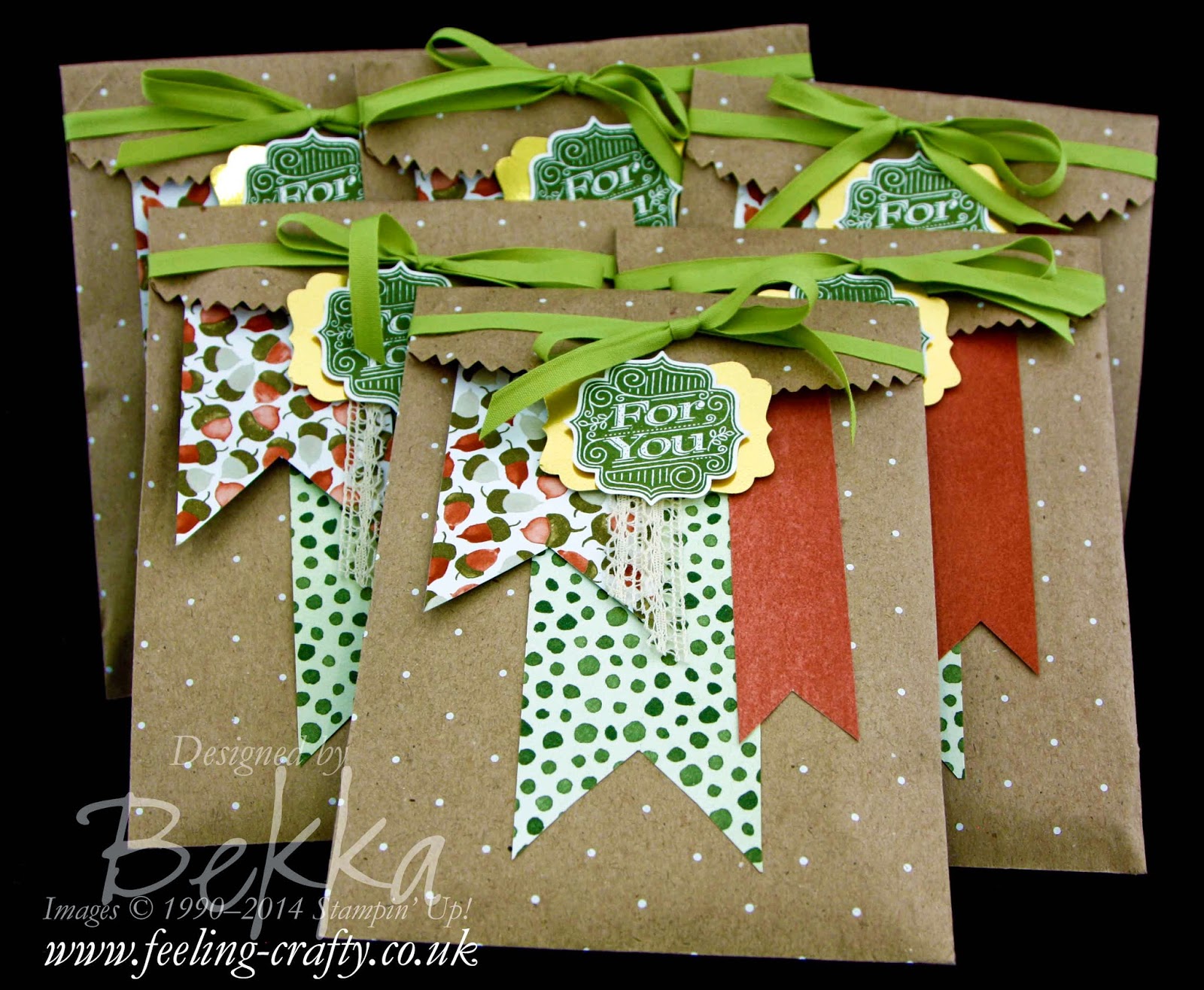 Autumnal Treat Bags using Color Me Autumn Papers by Stampin' Up!