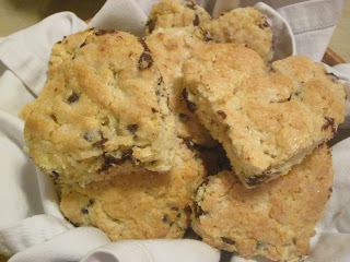 Heart Shaped Chocolate Chip Scones