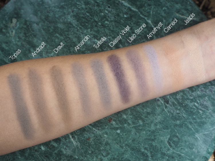 Andrea Biedermann Topas, Andradit, Dravit, Almandin, Turitella, Classy Violet, Lilac Stone, Amethyst, Carneol, Jaspis