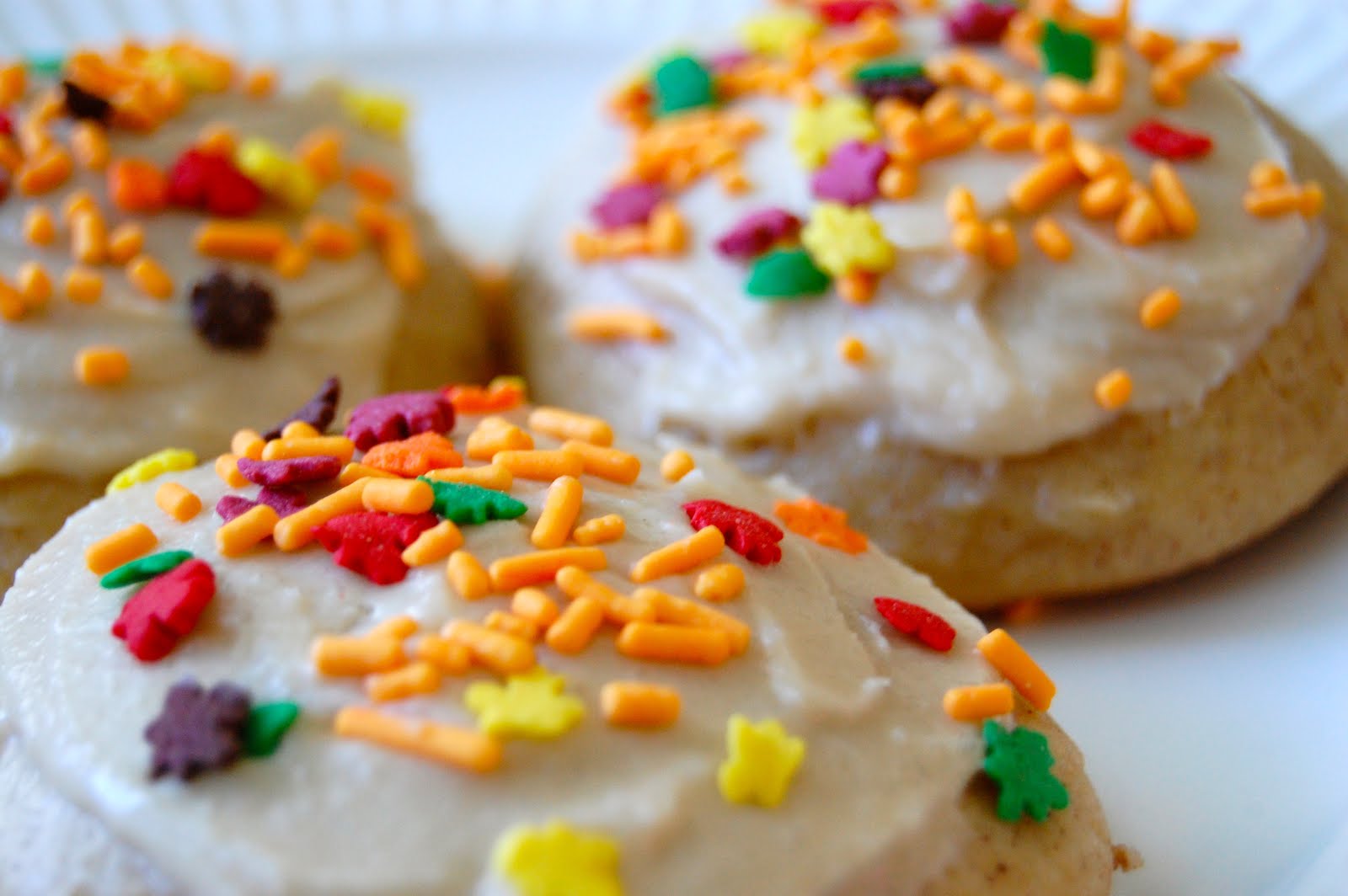 The Newfangled Housewife Applesauce Cookies with Caramel Frosting