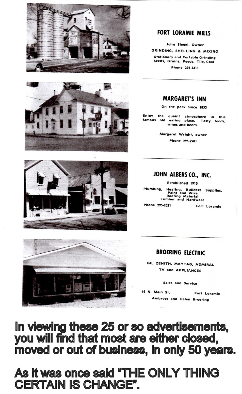 Boerger Pictorial History Ft. Loramie Business