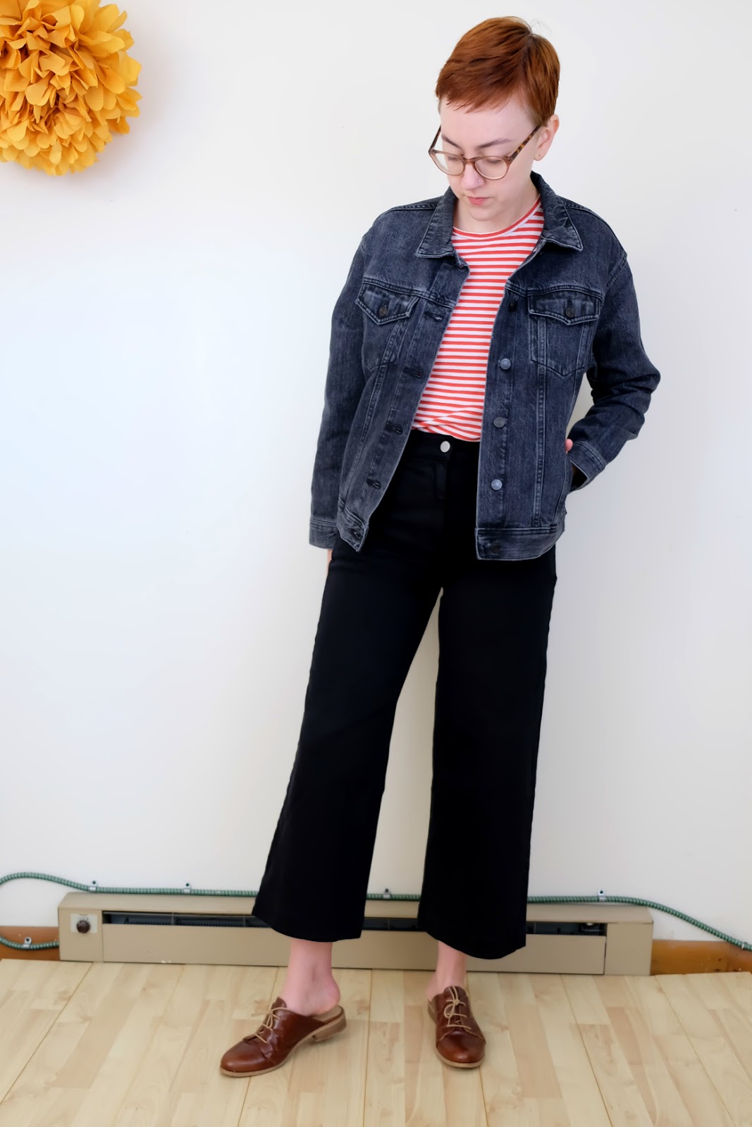 Everlane head to toe Everlane Denim Jacket in Washed Black review Everlane head to toe Everlane Denim Jacket in Washed Black review