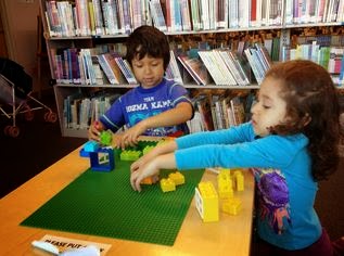 LEGO table at Marilyn Praisner Kids at LEGO table at Marilyn Praisner