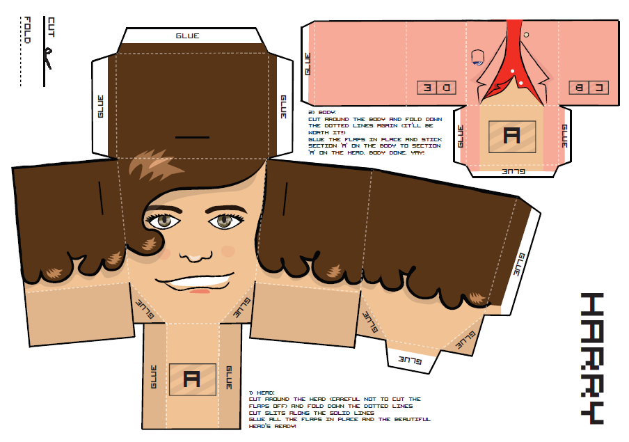 Directioners Forever S2: Boneco One Direction - Papel