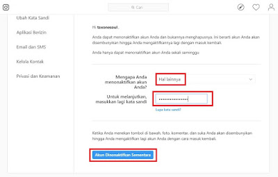 Cara Menonaktifkan Akun Instagram (Deactivted) Untuk Sementara Waktu Cara Menonaktifkan Akun Instagram (Deactivted) Untuk Sementara Waktu