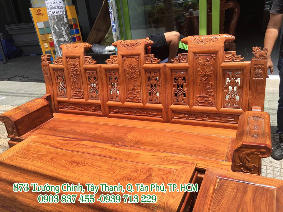 Bộ bàn nghế ÂU Á CUỐN THƯ - tay hộp
