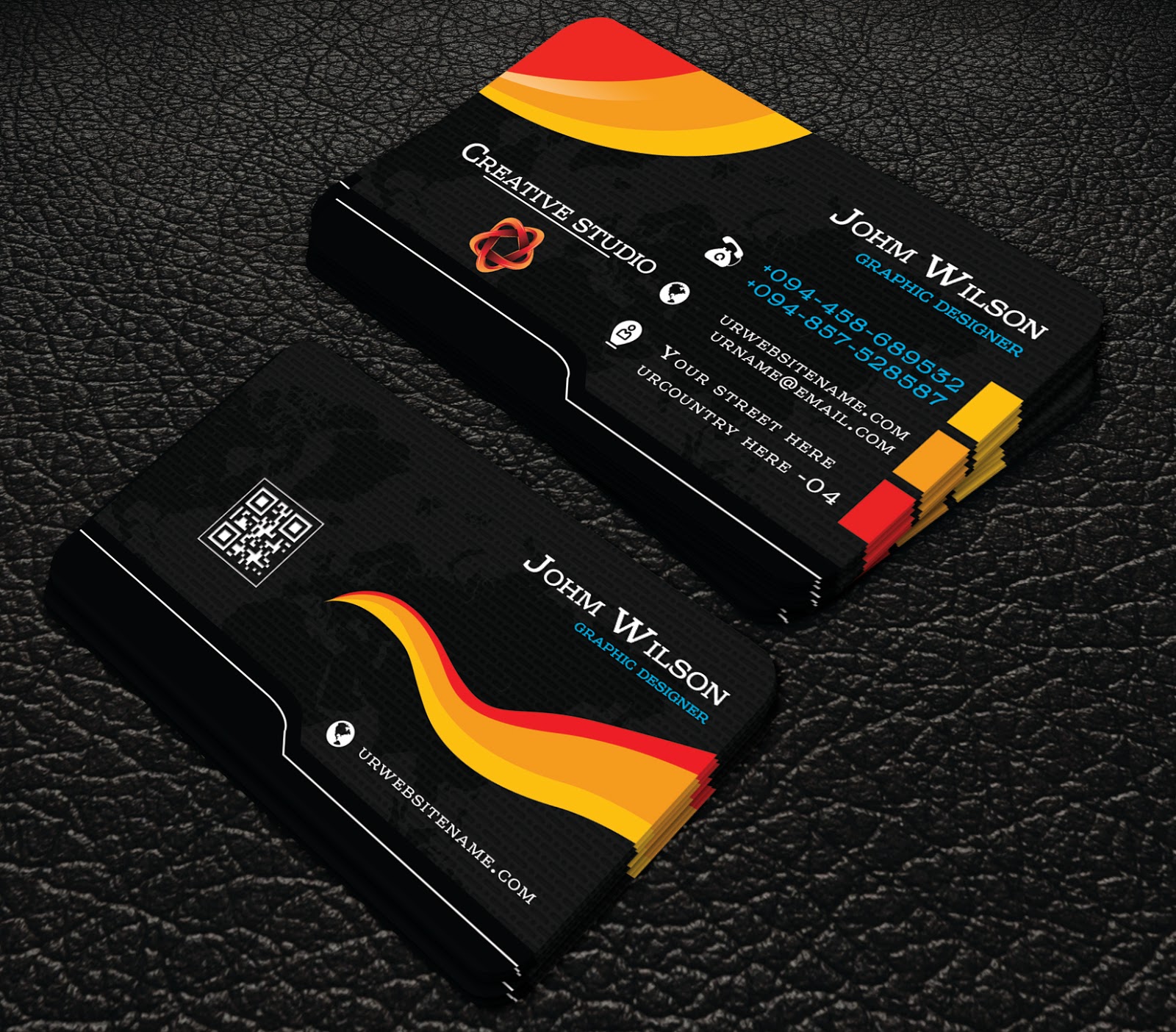 free downlord professional black colour business cards professional business cards templates